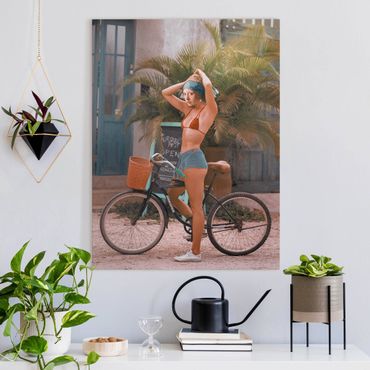 Impression sur toile - Bicycle Girl