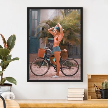 Poster encadré - Bicycle Girl