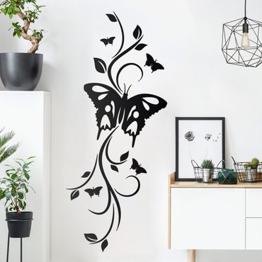 Sticker mural - Moth with tendril