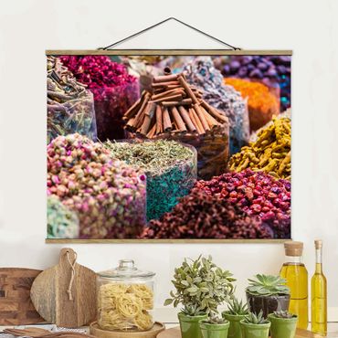 Tableau en tissu avec porte-affiche - Colourful Spices