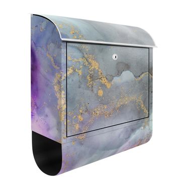 Letterbox - Colour Experiments Marble Rainbow Colours  And Gold