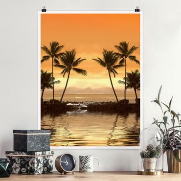 Poster plage - Caribbean Sunset I
