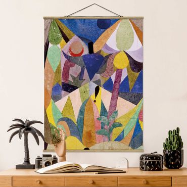 Tableau en tissu avec porte-affiche - Paul Klee - Mild tropical Landscape