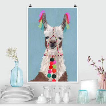 Poster animaux - Lama With Jewelry III