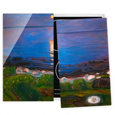 Cache plaques de cuisson en verre - Edvard Munch - Summer Night By The Beach