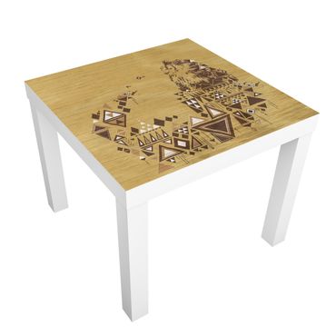 Papier adhésif pour meuble IKEA - Lack table d'appoint - No.MW17 Indian Owl