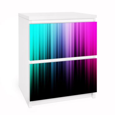 Papier adhésif pour meuble IKEA - Malm commode 2x tiroirs - Rainbow Display