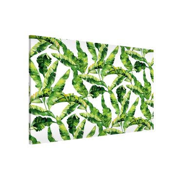Tableau magnétique - Banana Leaf Watercolour Pattern