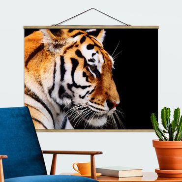 Tableau en tissu avec porte-affiche - Tiger Beauty