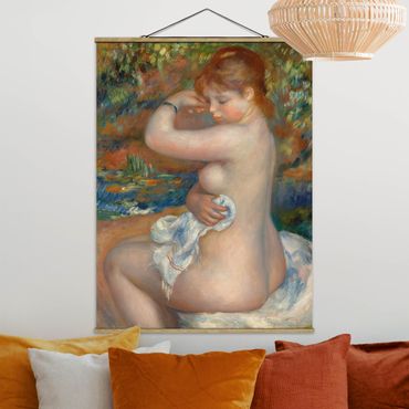 Tableau en tissu avec porte-affiche - Auguste Renoir - After the Bath