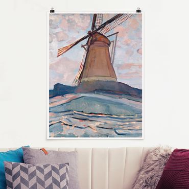 Poster reproduction - Piet Mondrian - Windmill
