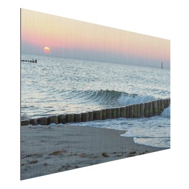Impression sur aluminium - Sunset At The Beach