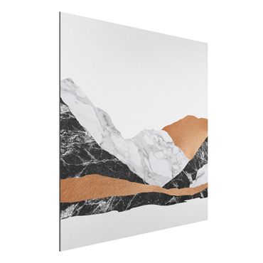 Tableau sur aluminium - Landscape In Marble And Copper