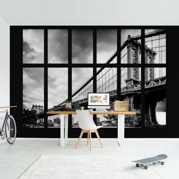 Papier peint - Window Manhattan Bridge NY