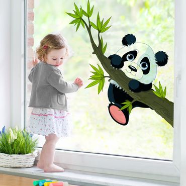 Sticker pour fenêtres - Climbing Panda