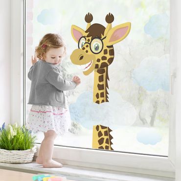 Sticker pour fenêtres - Funny Giraffe
