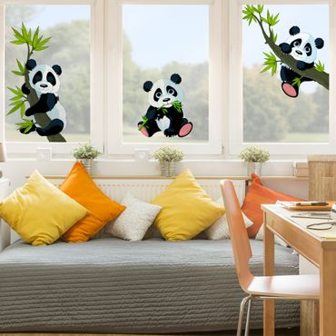 Sticker pour fenêtres - Panda set