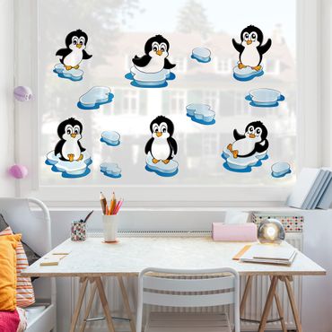 Sticker pour fenêtres - Penguin Set