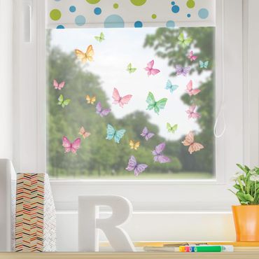 Sticker pour fenêtres - Set Glitter Butterflies