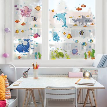 Sticker pour fenêtres - Underwater World - Fish Set