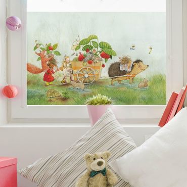 Décoration pour fenêtres - Little Strawberry Strawberry Fairy - With Hedgehog