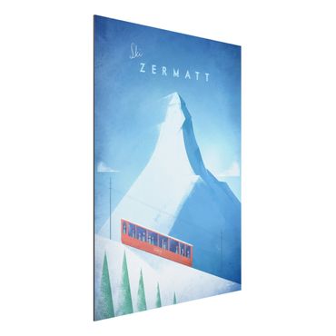Impression sur aluminium - Travel Poster - Zermatt