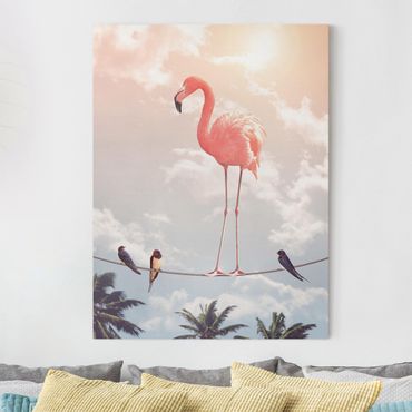 Tableau sur toile - Sky With Flamingo