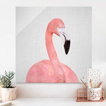 Tableau en verre - Flamingo Fabian