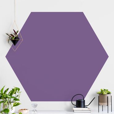 Papier peint hexagonal autocollant avec dessins - Lilac