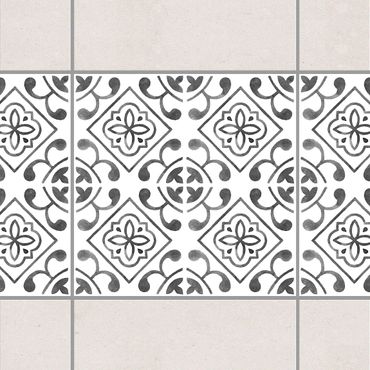 Sticker pour carrelage - Gray White Pattern Series No.2
