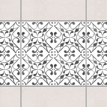 Sticker pour carrelage - Gray White Pattern Series No.3