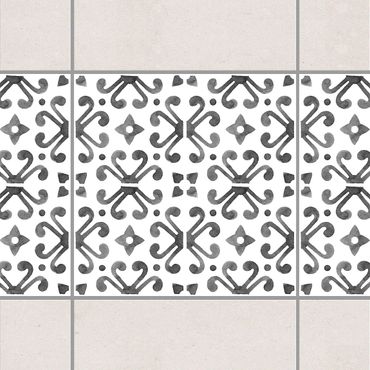 Sticker pour carrelage - Gray White Pattern Series No.7