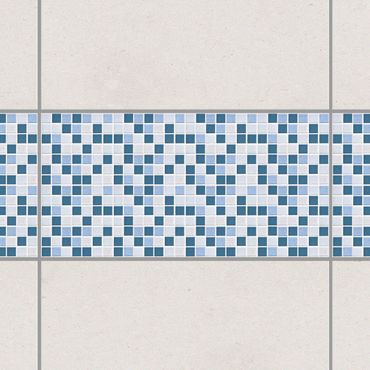 Sticker pour carrelage - Mosaic Tiles Blue Gray