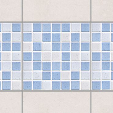 Sticker pour carrelage - Mosaic Tiles Light Blue