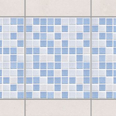 Sticker pour carrelage - Mosaic Tiles Light Blue