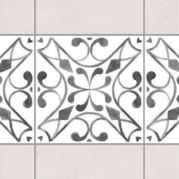 Sticker pour carrelage - Pattern Gray White Series No.3