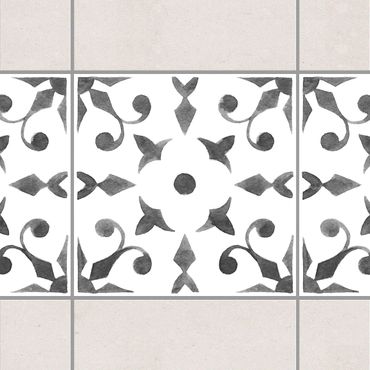 Sticker pour carrelage - Pattern Gray White Series No.6
