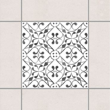 Sticker pour carrelage - Gray White Pattern Series No.3