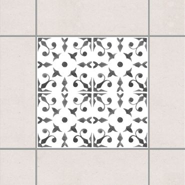 Sticker pour carrelage - Gray White Pattern Series No.6