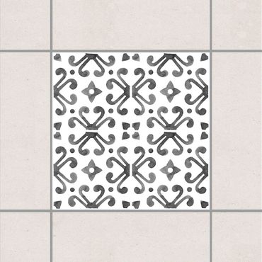 Sticker pour carrelage - Gray White Pattern Series No.7
