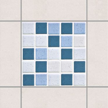 Sticker pour carrelage - Mosaic Tiles Blue Gray