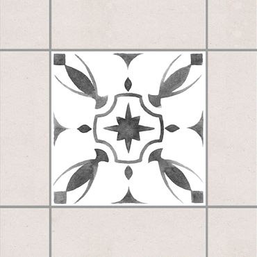 Sticker pour carrelage - Pattern Gray White Series No.1