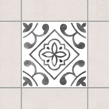 Sticker pour carrelage - Pattern Gray White Series No.2
