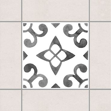 Sticker pour carrelage - Pattern Gray White Series No.5