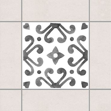Sticker pour carrelage - Pattern Gray White Series No.7