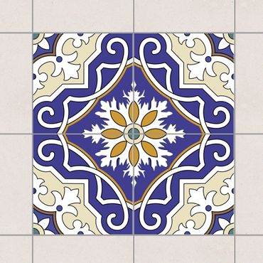 Sticker pour carrelage - Tile Sticker Set - Ornament from 4 Spanish tiles