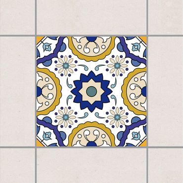 Sticker pour carrelage - Portuguese tile panel from 4 Azulejo tiles