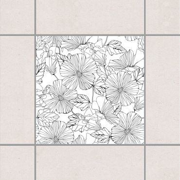 Sticker pour carrelage - Beautiful Hibiscus