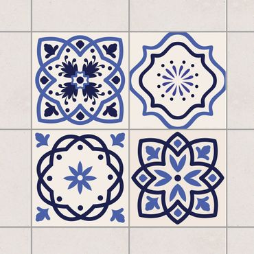 Sticker pour carrelage - 4 Portuguese tiles crème
