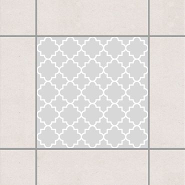 Sticker pour carrelage - Traditional Quatrefoil Light Grey